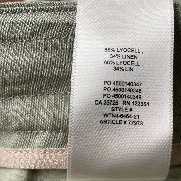 Wilfred allant pants womens 4 sage green linen tie string vacation crop Aritzia - Picture 13 of 16